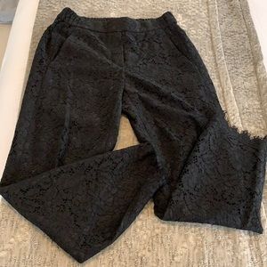 J Crew lace cropped holiday pants